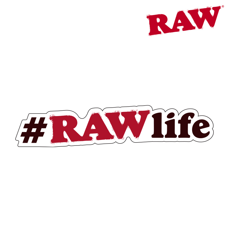 Raw File Sticker Raw Sticker Hashtag Raw Life - BC Smoke Shop