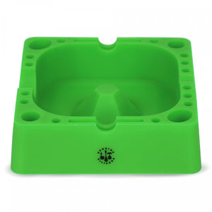 Lit Silicone Square Ashtray 4.75" w/ Tool Holders