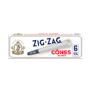 Zig-Zag White Cones 1 1/4 