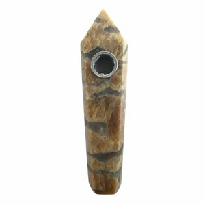 Stoned Crystal Leopard Skin Crystal Pipe