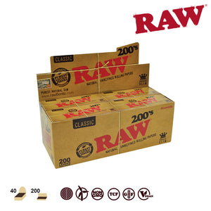 RAW Natural King Size Slim 200 Pack