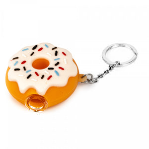 Lit Silicone Donut Hand Pipe on Keychain