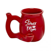 Ceramic Coffee Mug Pipe - Stoner Mom Red